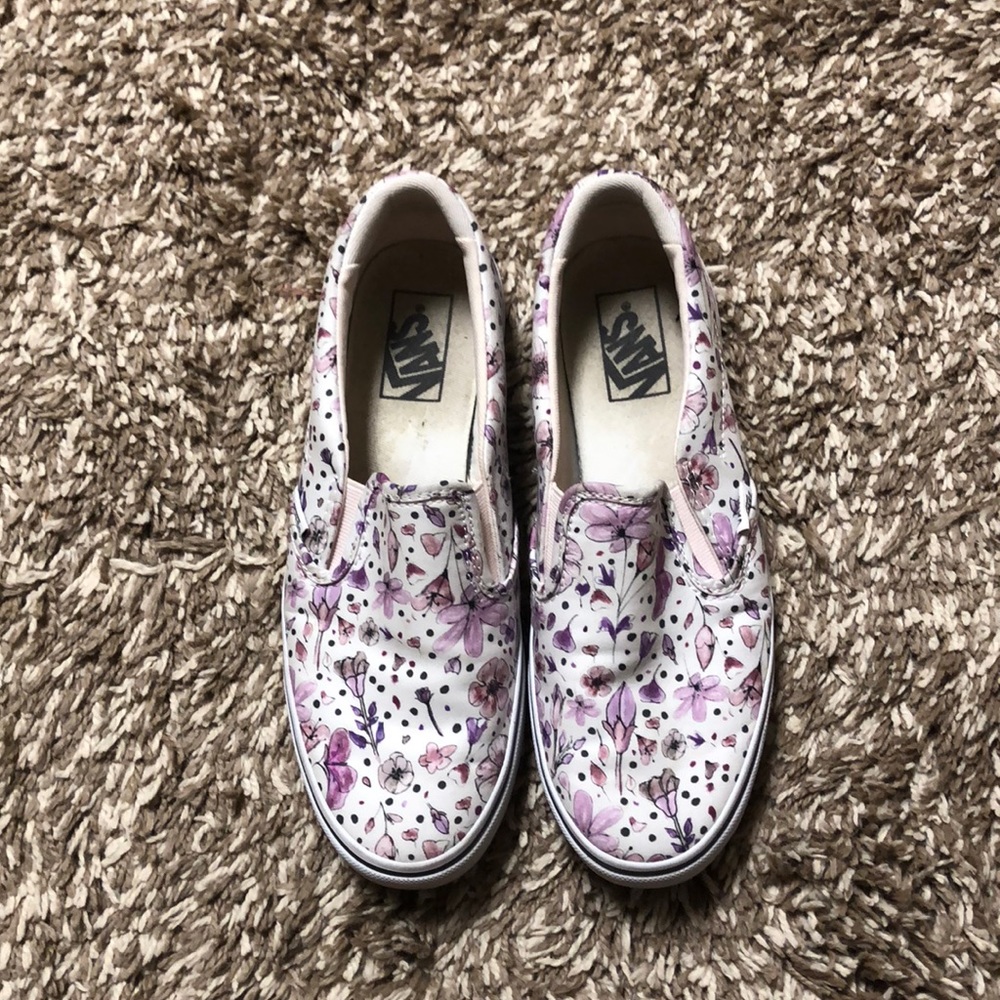 Floral slip-on vans